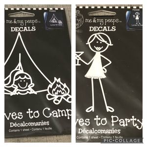 Plaid stick figure Camping & Party decals